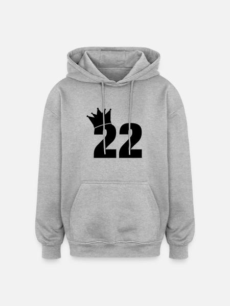 22_krone_f1 - Oversized Unisex Hoodie - Grau meliert