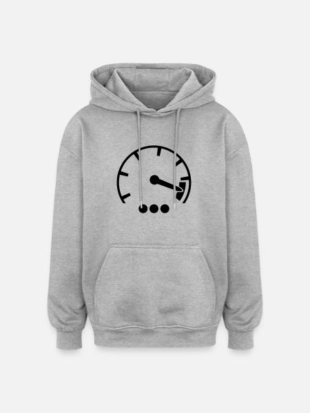 tacho__f1 - Sweat à capuche oversize unisexe - gris chiné
