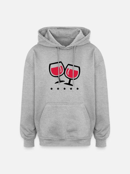 wein_symbol_pp2 - Oversized Unisex Hoodie - heather grey