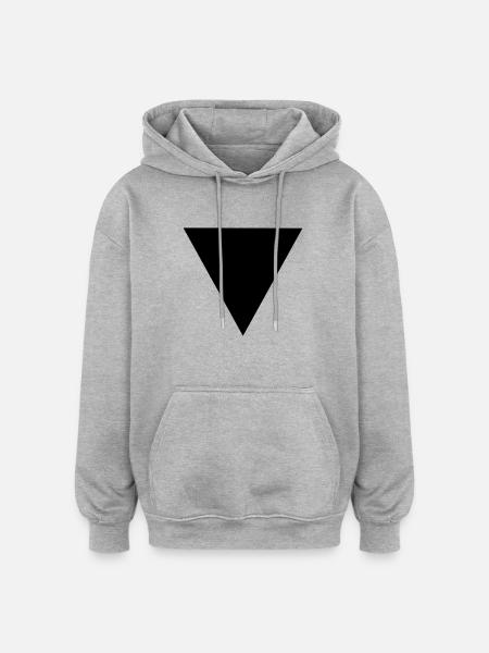 Triangle - Oversized Unisex Hoodie - heather grey