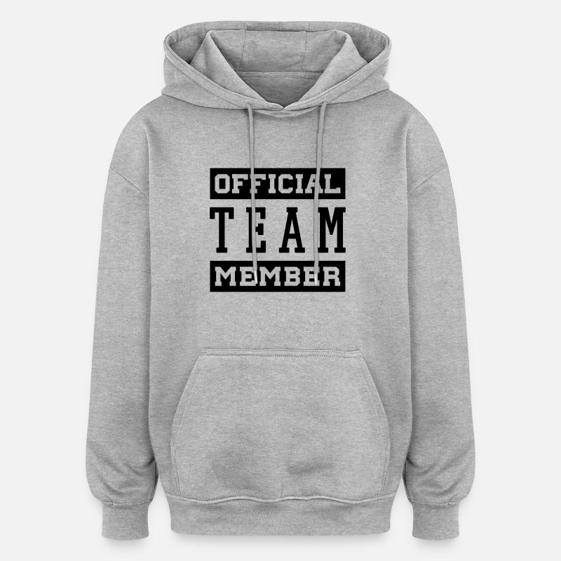 teammember - Sweat à capuche oversize unisexe - gris chiné