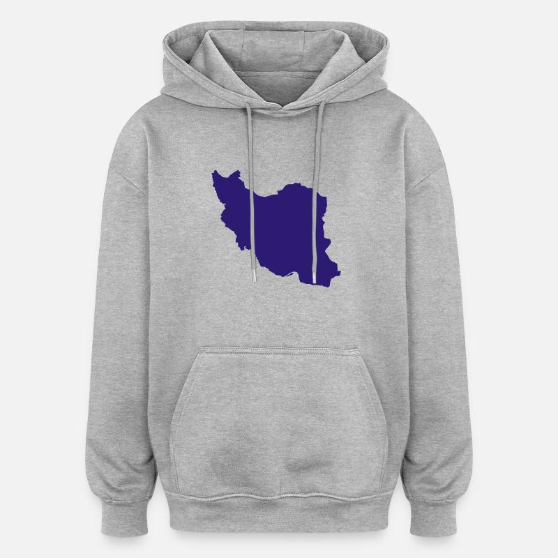 Iran - Oversized Unisex Hoodie - Grau meliert