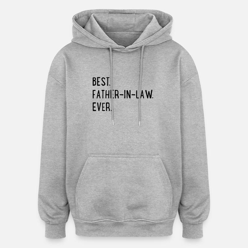 beau-père - Sweat à capuche oversize unisexe - gris chiné