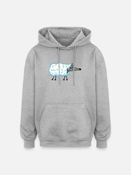 Wolf in sheep's clothing - Oversized Unisex Hoodie - heather grey
