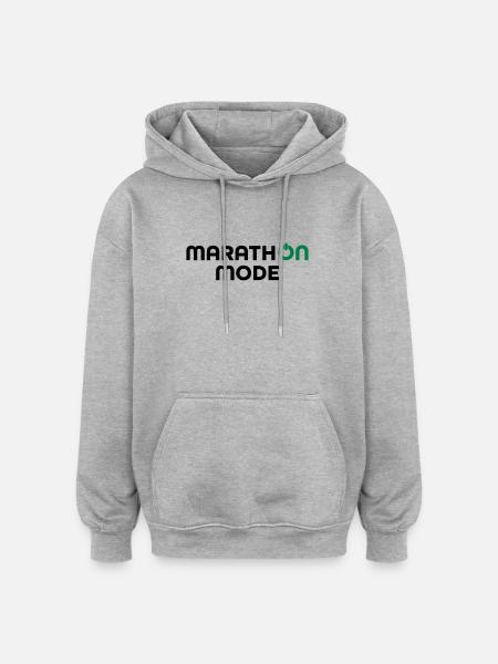 marathon - Oversized Unisex Hoodie - heather grey