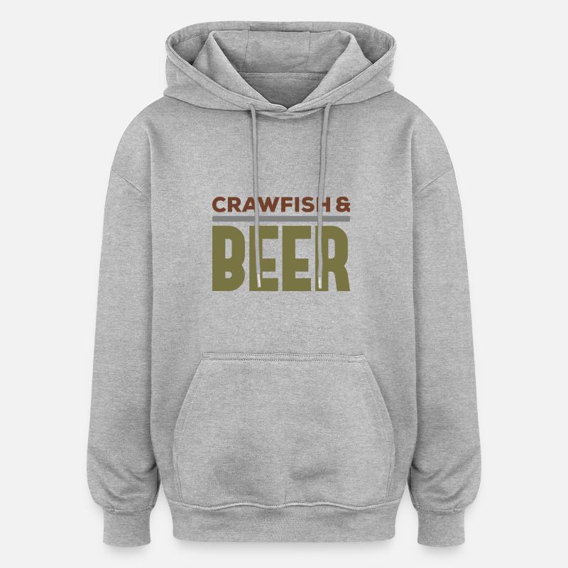 Écrevisses et bière – Maritime Delight - Sweat à capuche oversize unisexe - gris chiné