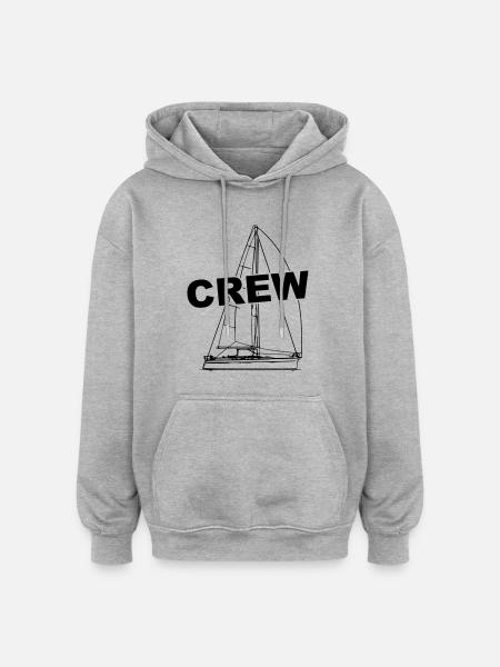 Yacht Crew - Oversized Unisex Hoodie - Grau meliert