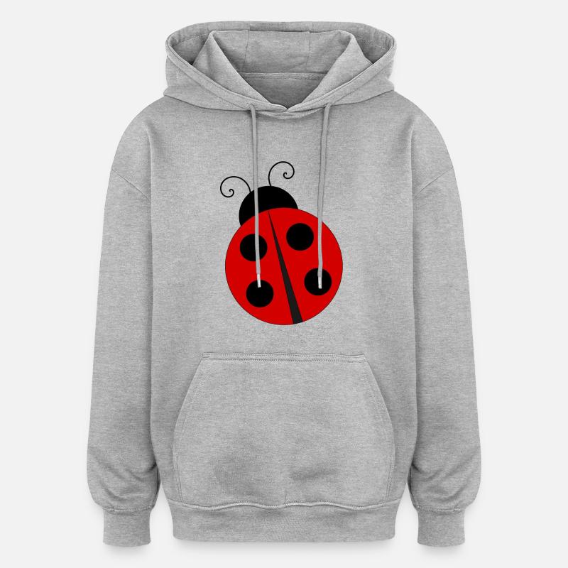 Coccinelle avec quatre points noirs - Sweat à capuche oversize unisexe - gris chiné
