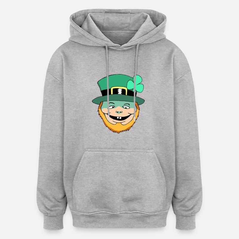 Le joyeux lutin - Sweat à capuche oversize unisexe - gris chiné