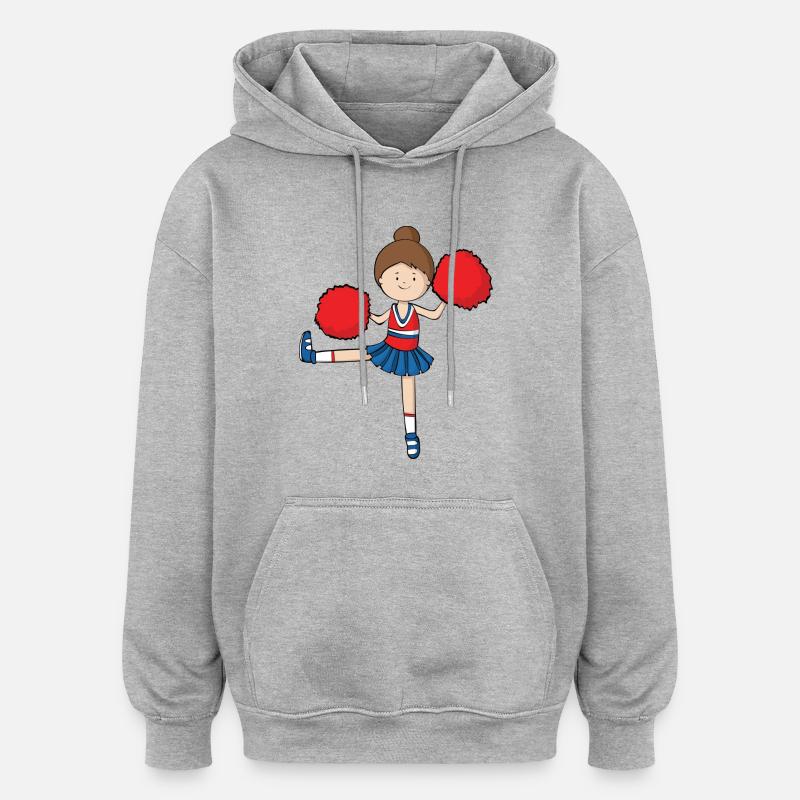 cheerleaders 6 - Sweat à capuche oversize unisexe - gris chiné