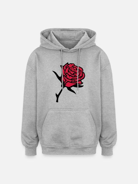 roses3 - Oversized Unisex Hoodie - heather grey