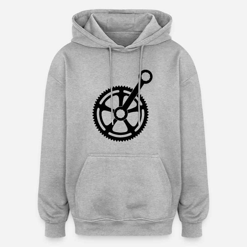Roue d'engrenage - Sweat à capuche oversize unisexe - gris chiné