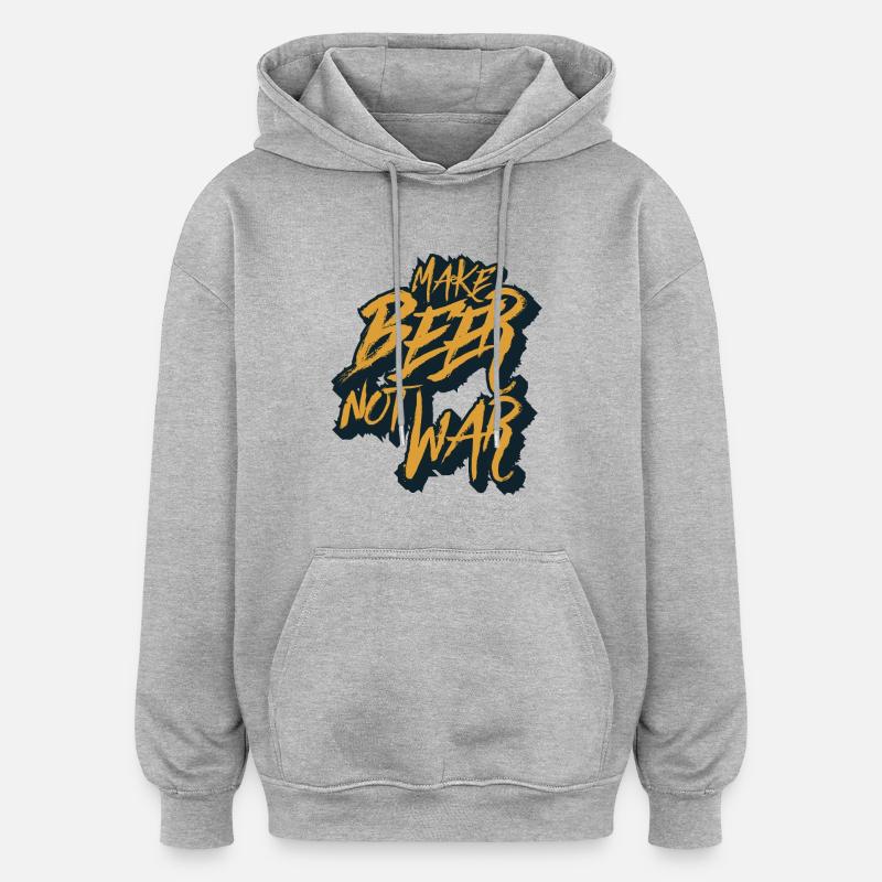 Bonne bière - Sweat à capuche oversize unisexe - gris chiné