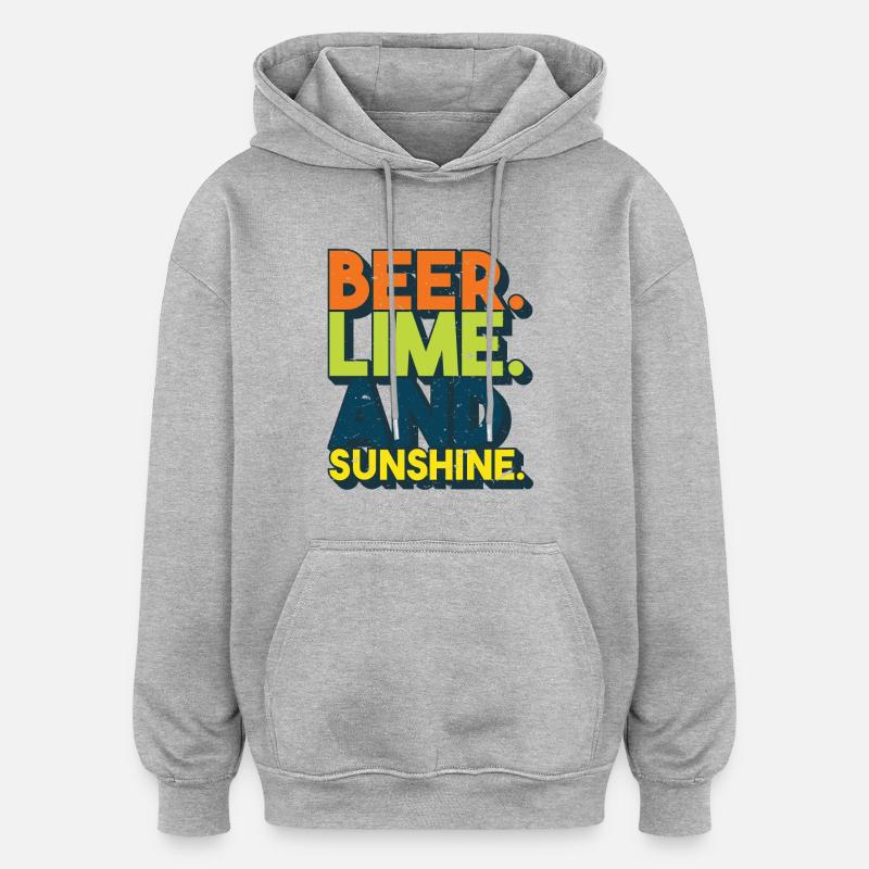 Gutes Bier - Oversized Unisex Hoodie - Grau meliert