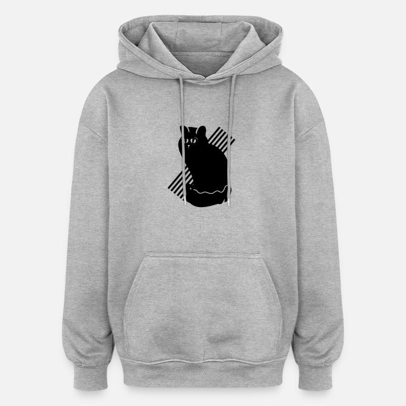 catadioptres yeux - Sweat à capuche oversize unisexe - gris chiné