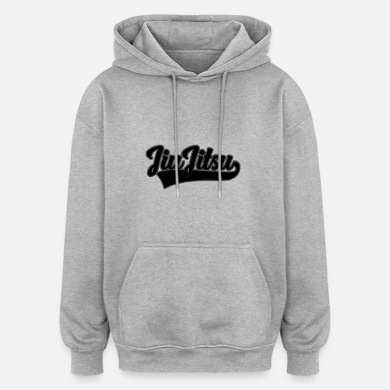 Jiu-Jitsu - Sweat à capuche oversize unisexe - gris chiné