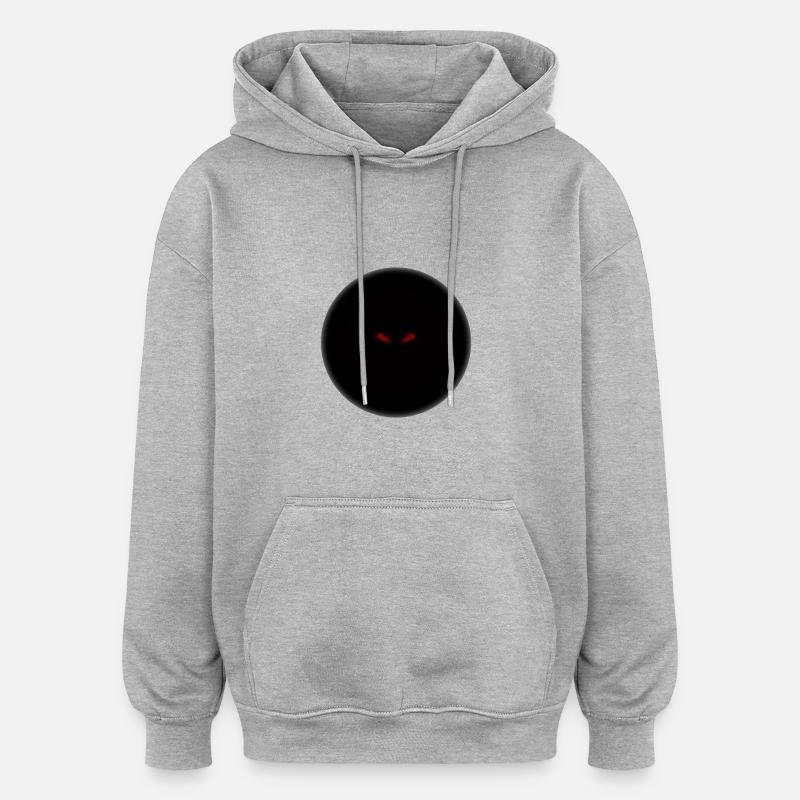 Trou - Sweat à capuche oversize unisexe - gris chiné