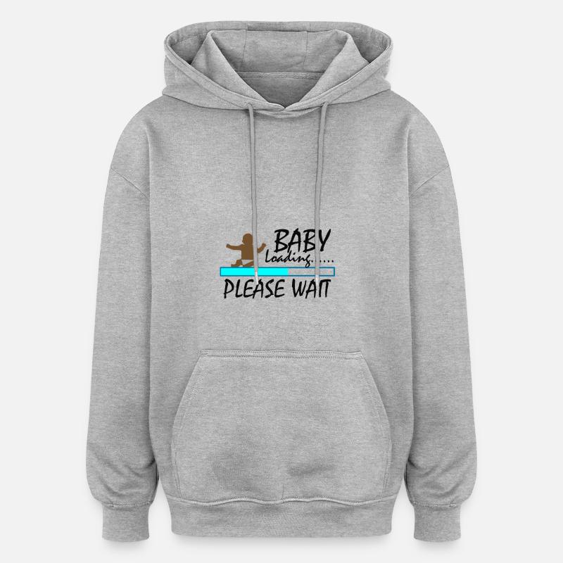 baby loading - Sweat à capuche oversize unisexe - gris chiné