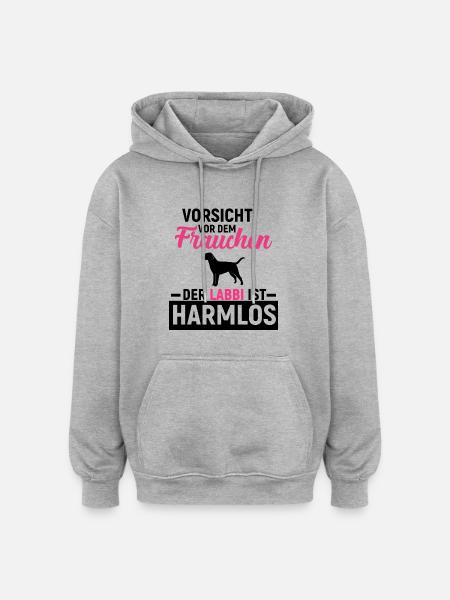 Labrador Retriever - Oversized Unisex Hoodie - Grau meliert