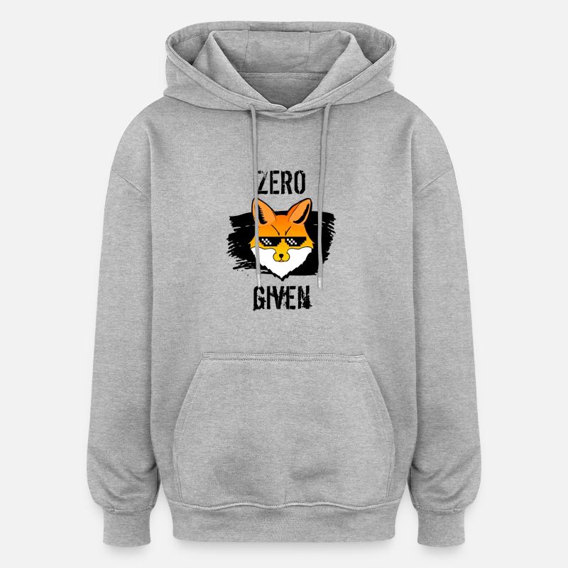 cooles Zero Fox Given Shirt - Oversized Unisex Hoodie - Grau meliert