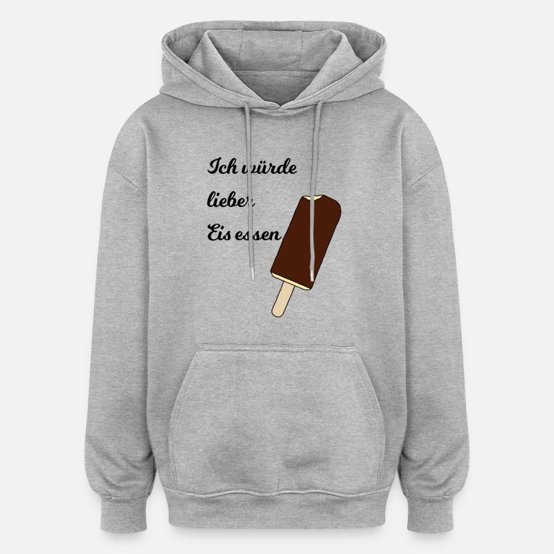 Eis - Oversized Unisex Hoodie - Grau meliert