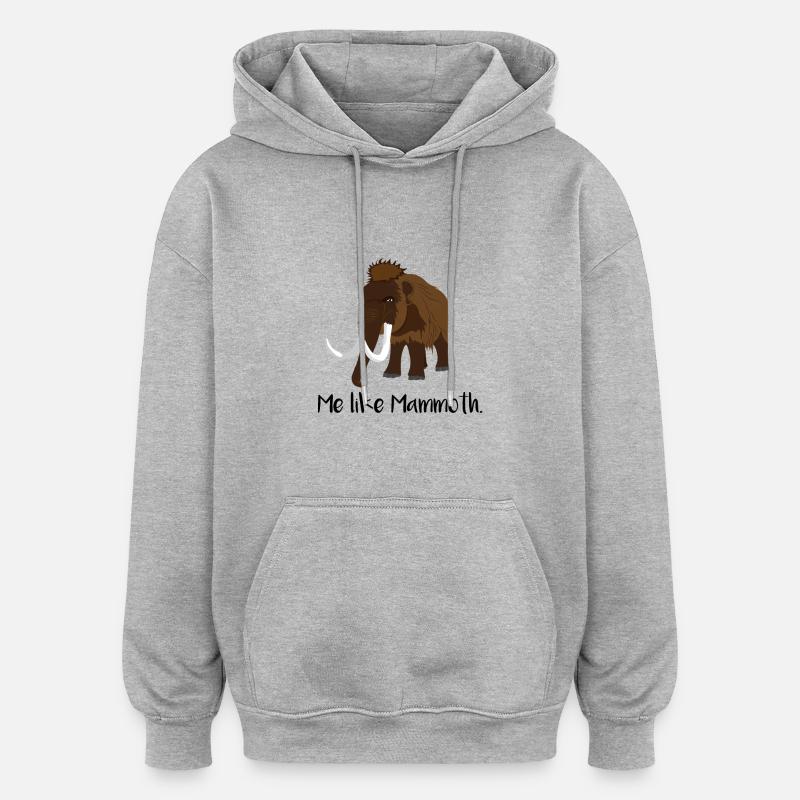 mammouth - Sweat à capuche oversize unisexe - gris chiné