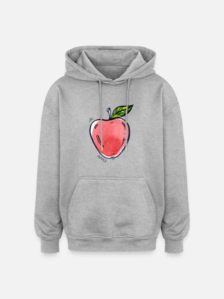 Apple Fruit Fruit Apple Fruit - Oversized Unisex Hoodie - heather grey