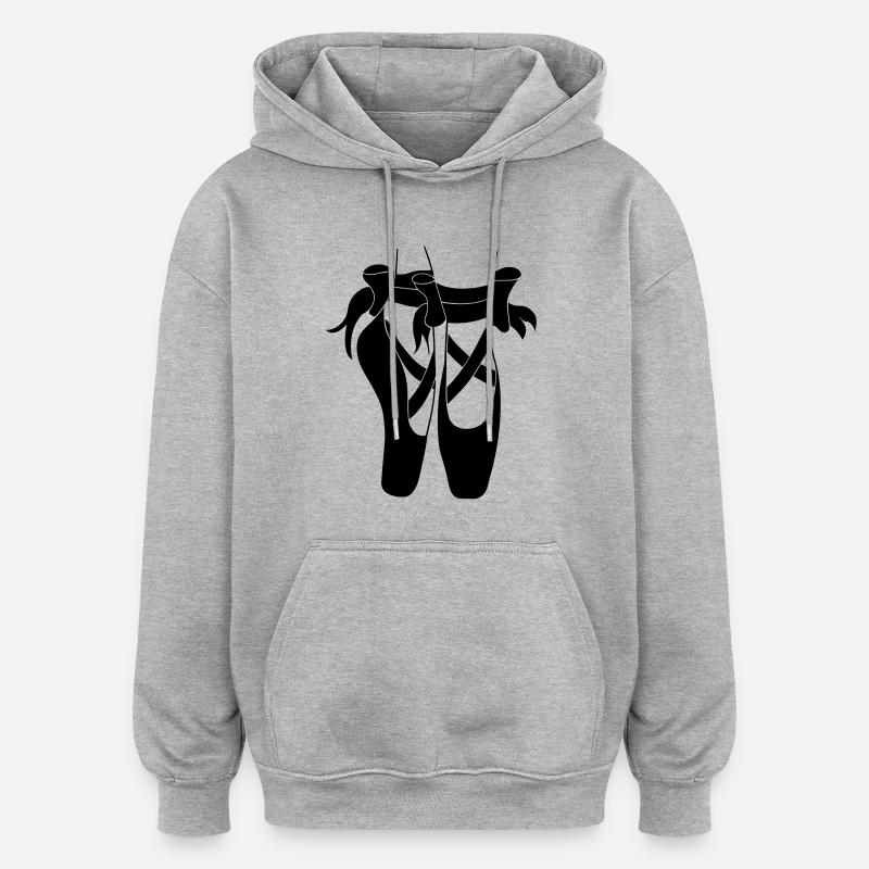 danse classique - Sweat à capuche oversize unisexe - gris chiné