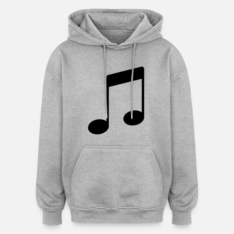 note_icon - Oversized Unisex Hoodie - heather grey