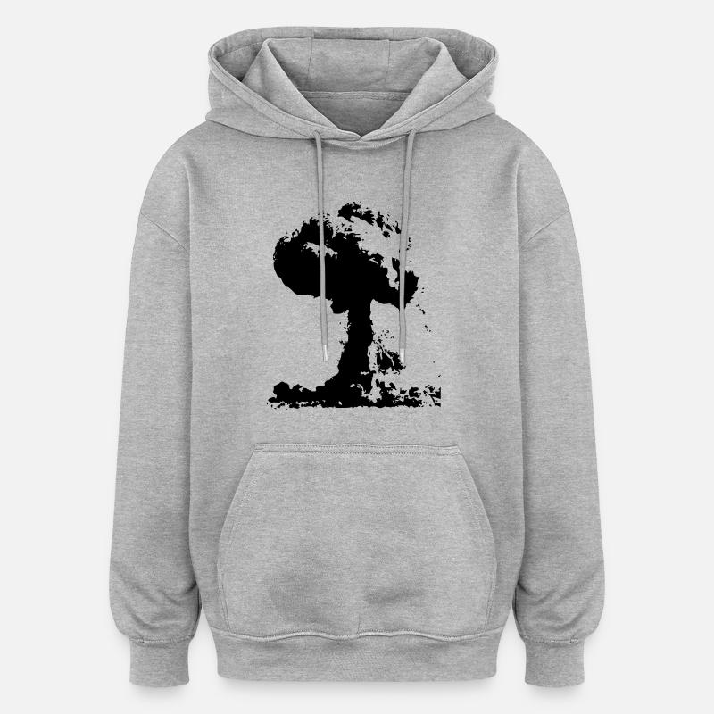 atompilz - Oversized Unisex Hoodie - Grau meliert