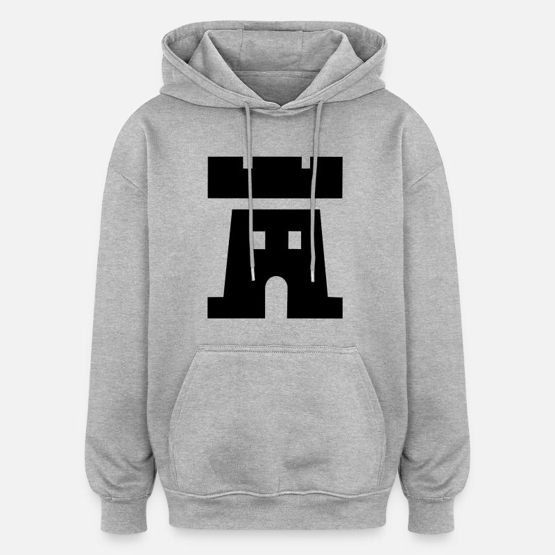 Siebenbürger Burg - Oversized Unisex Hoodie - Grau meliert