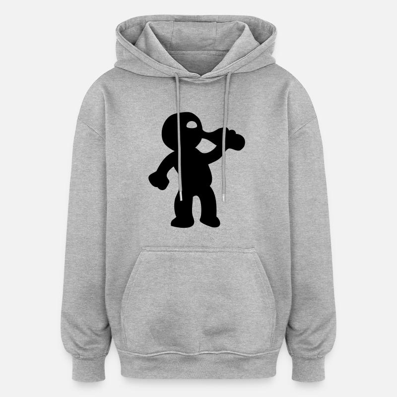 picole - Sweat à capuche oversize unisexe - gris chiné