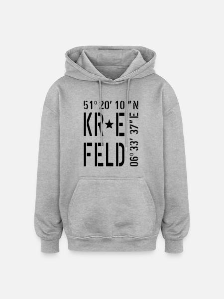 krefeld - Oversized Unisex Hoodie - heather grey