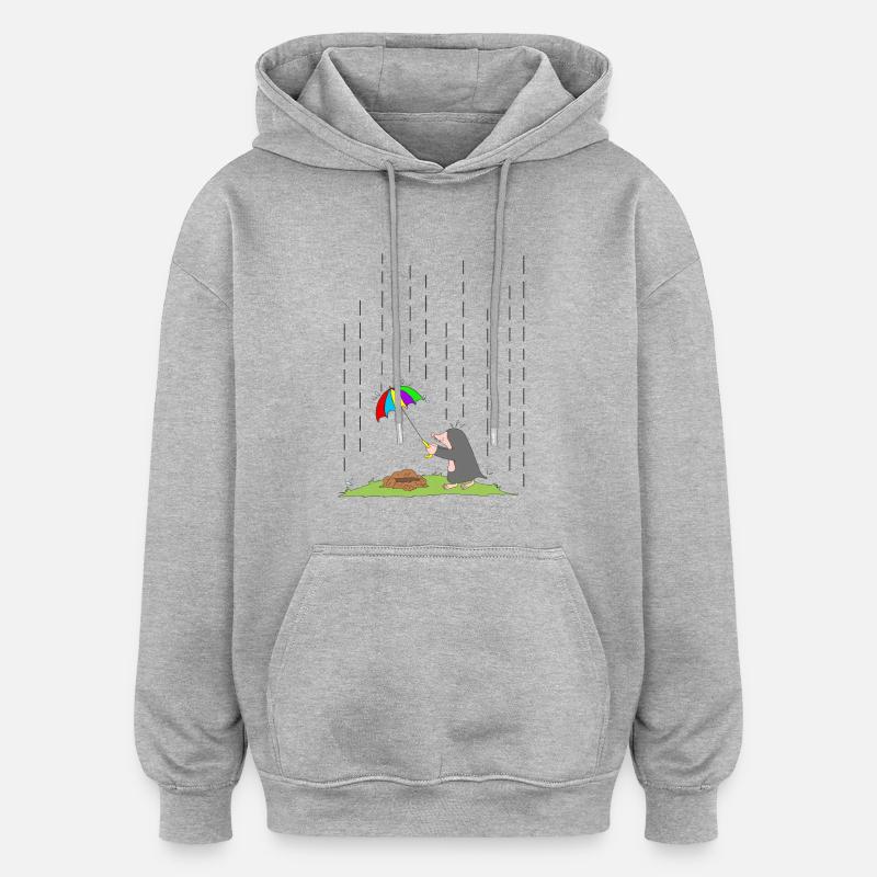 mole - Oversized Unisex Hoodie - heather grey