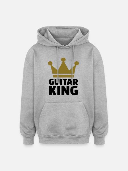 Guitar King - Sweat à capuche oversize unisexe - gris chiné
