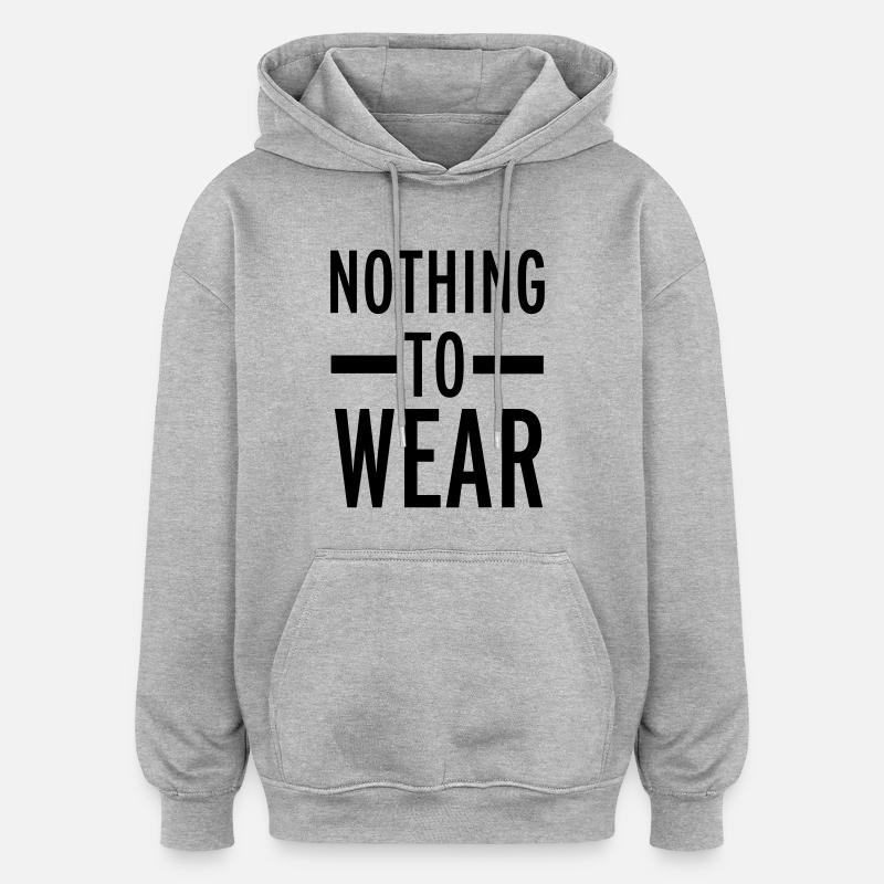Nothing To Wear - Sweat à capuche oversize unisexe - gris chiné