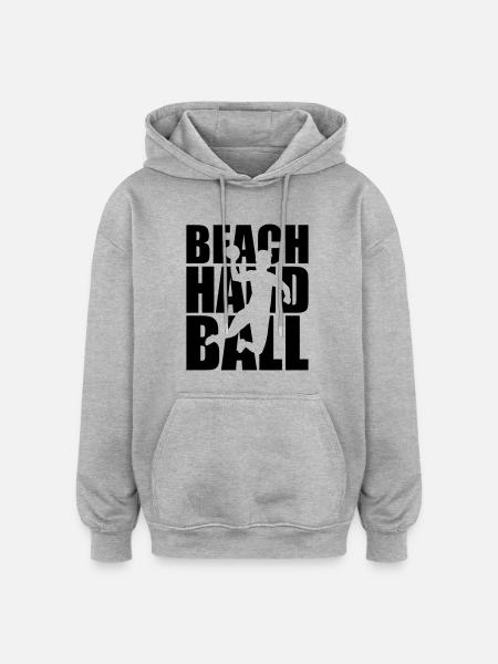 Beachhandball - Oversized Unisex Hoodie - Grau meliert