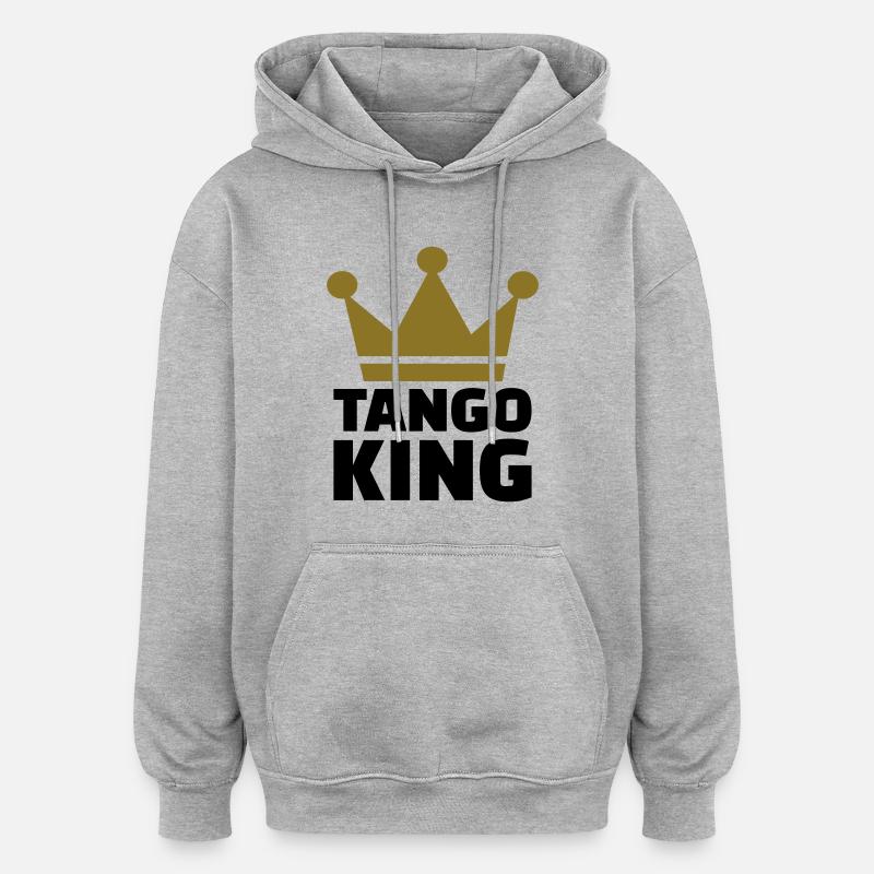 Tango - Sweat à capuche oversize unisexe - gris chiné