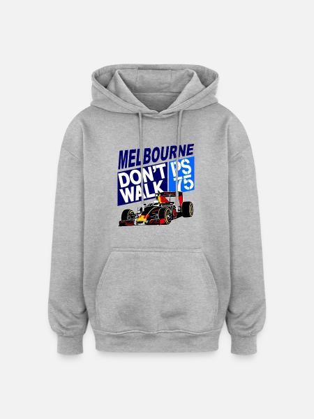 - - Rennauto - Oversized Unisex Hoodie - Grau meliert