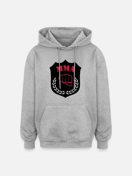 mma__02 - Oversized Unisex Hoodie - Grau meliert