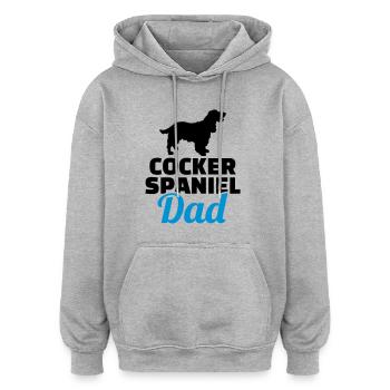 Cocker Spaniel - Oversized Unisex Hoodie - heather grey - Front - Noah (186cm)