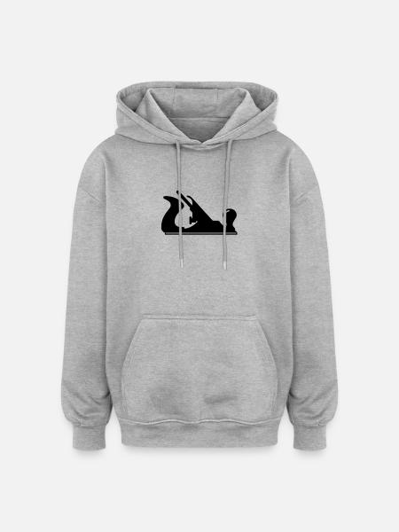 Schreiner Geschenkideen Hobel - Oversized Unisex Hoodie - Grau meliert