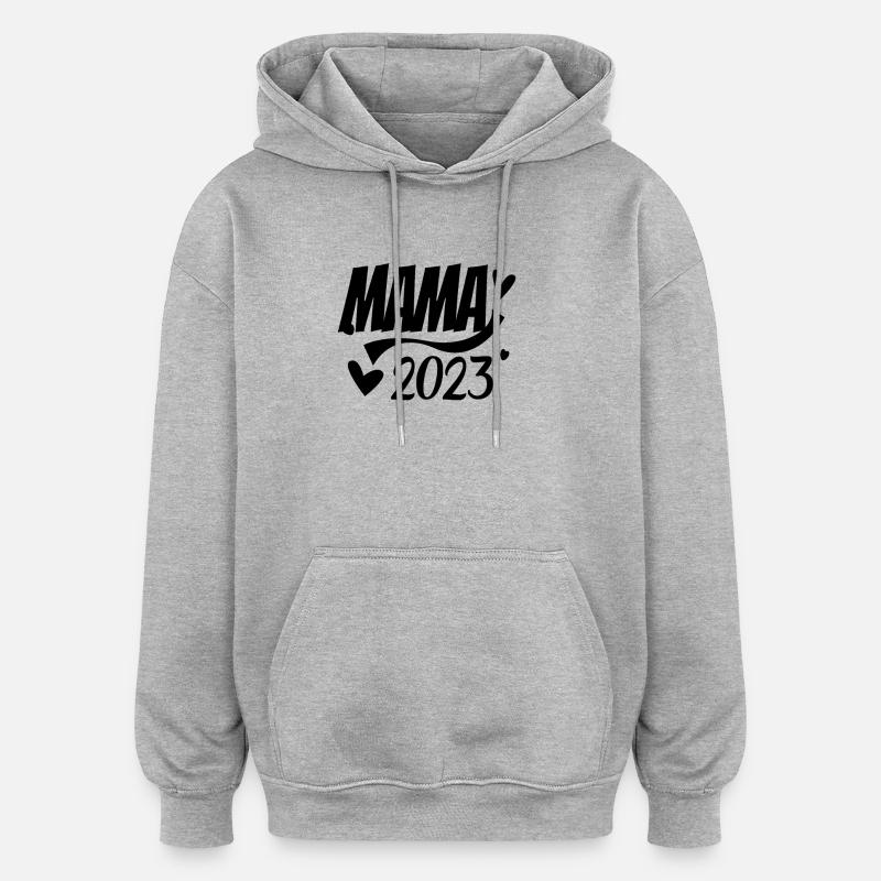 Mama 2023 Mutter - Oversized Unisex Hoodie - Grau meliert