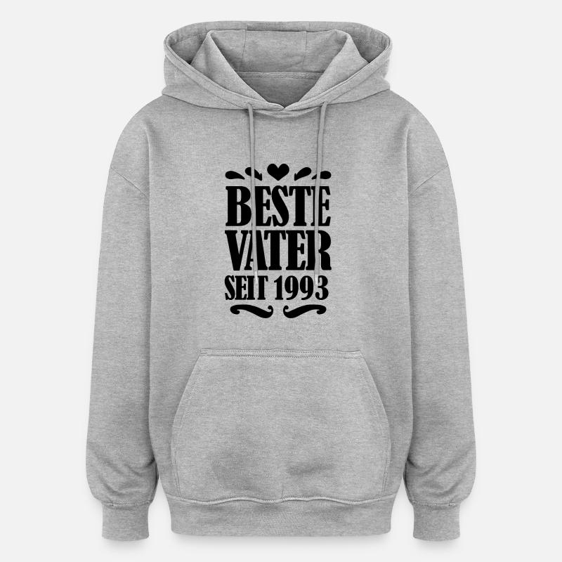 Bester Vater seit 1993 - Oversized Unisex Hoodie - Grau meliert