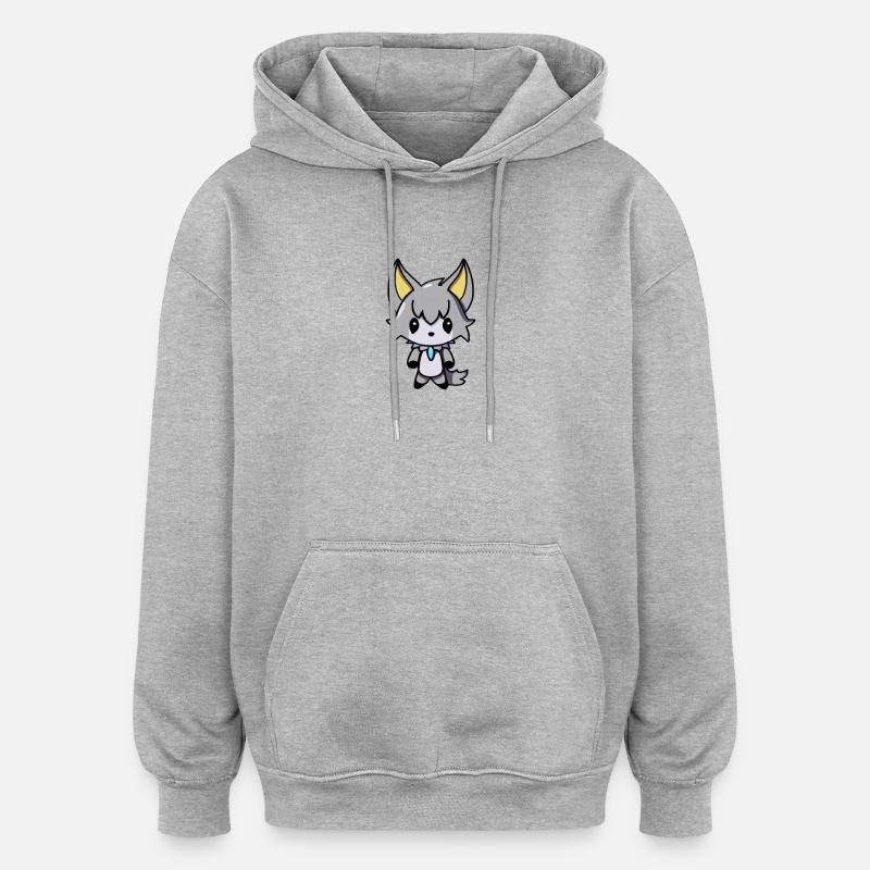 Wolfhound Vampire Emo - Oversized Unisex Hoodie - heather grey