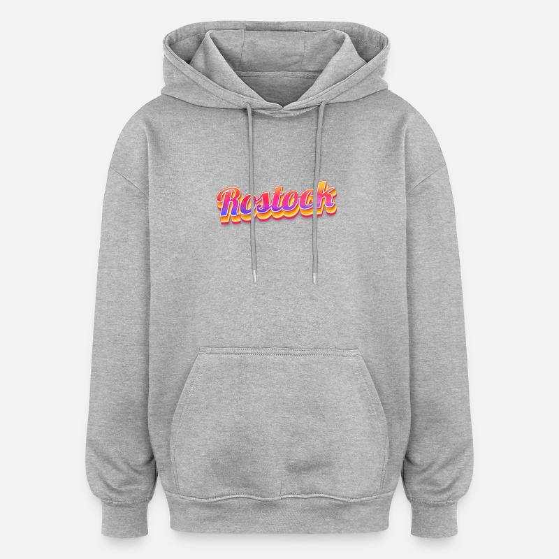 Rostockerin Rostocker Rostock - Sweat à capuche oversize unisexe - gris chiné