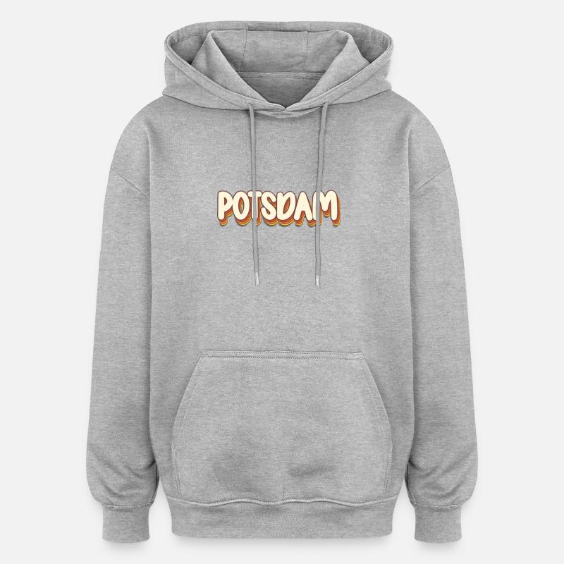 Potsdamer, Potsdamer Potsdam - Sweat à capuche oversize unisexe - gris chiné