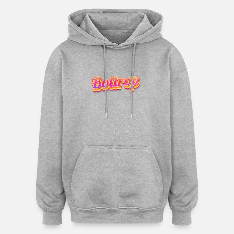 Bottropérine Bottroper Bottrop - Sweat à capuche oversize unisexe - gris chiné