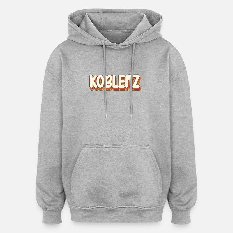 Coblenzerin Coblence Coblence - Sweat à capuche oversize unisexe - gris chiné