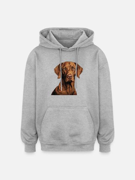 Magyar Vizsla - Oversized Unisex Hoodie - heather grey